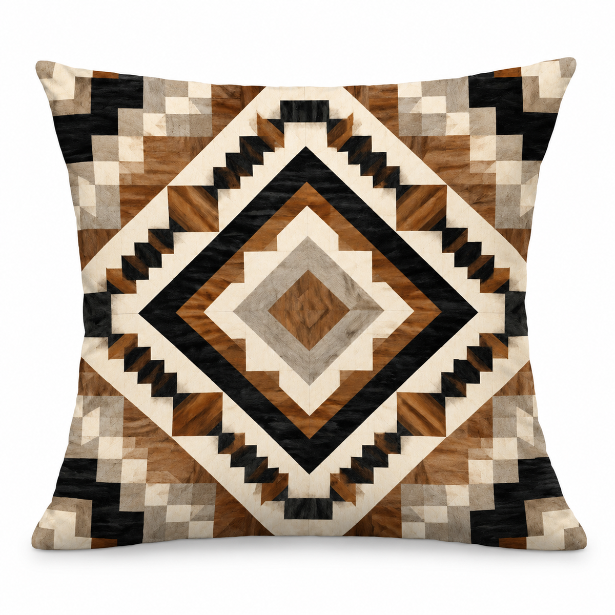 Geometric Diamond Pillow Cover – 45 × 45 cm Decorative Cushion Cover
